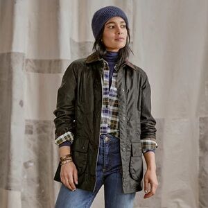 Women's Barbour Beadnell Jacket Size 12 sage